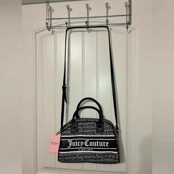 Juicy Couture Black Beige Fashionista Bowler, NWT - Picture 8 of 15